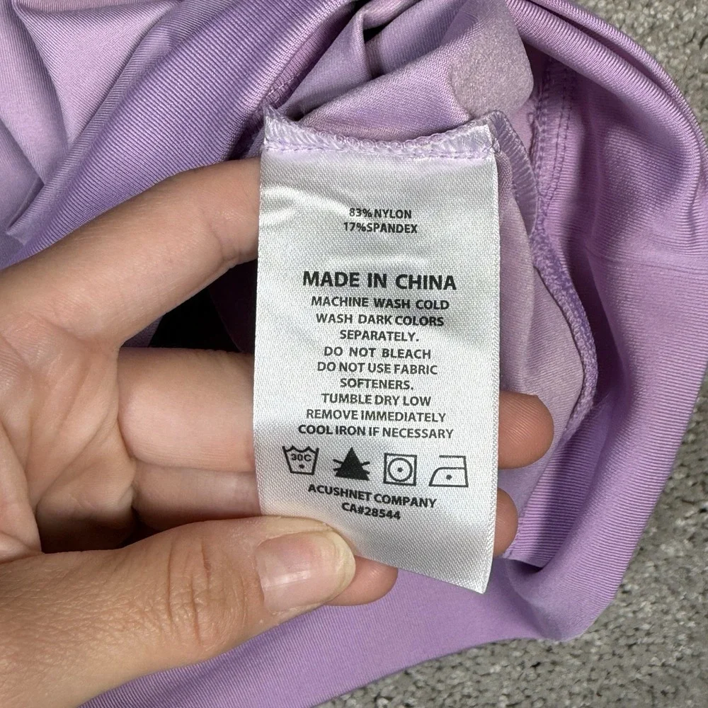 NWT FootJoy Men's M Gathered Waist Vest Half Zip‎ Jersey Performance Lavender